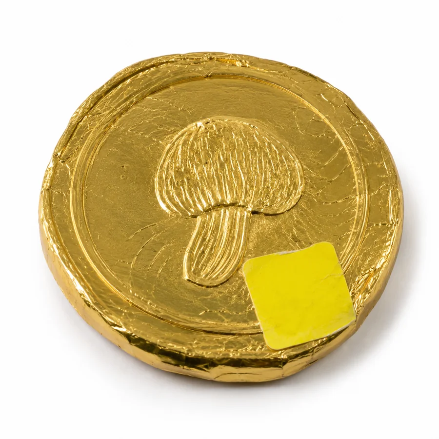A cheap counterfeit coin stamped FAMI